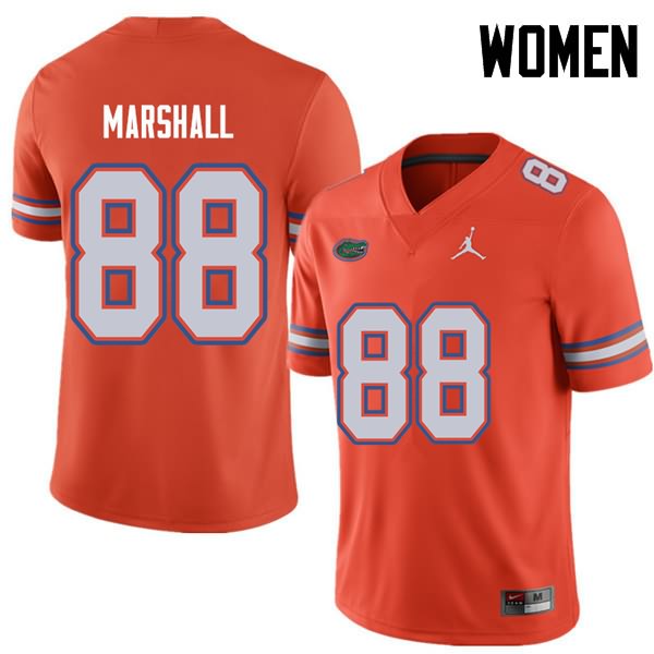 NCAA Florida Gators Wilber Marshall Women's #88 Jordan Brand Orange Stitched Authentic College Football Jersey INE4164PI